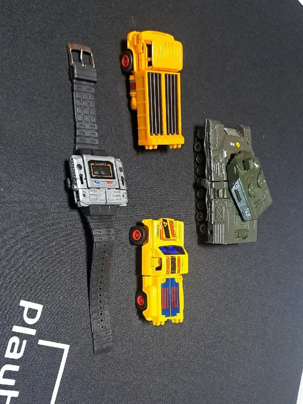 Vintage 1980s Transforming Robot Toy Lot And Takara Transforming Robot Watch